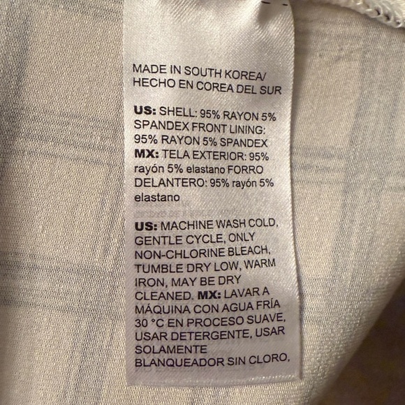 Chicos Size 3 Black & Cream Grid Pattern Square-Neck Lined Shirt, 3/4 Sleeve NWT - Picture 7 of 15